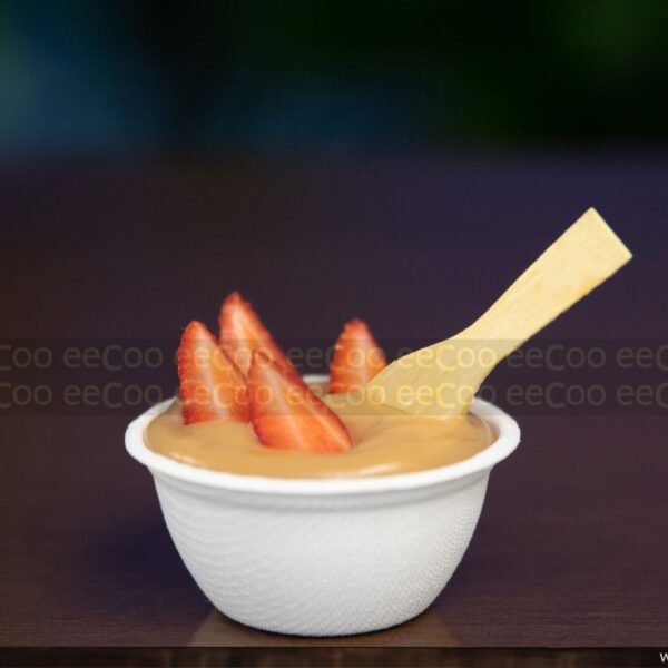 Pote 50ml s/ tampa branco biodegradável e compostável p/ molho – 50 un