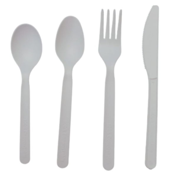 Colher sobremesa 14.5 cm biodegradável e compostável – 100 un