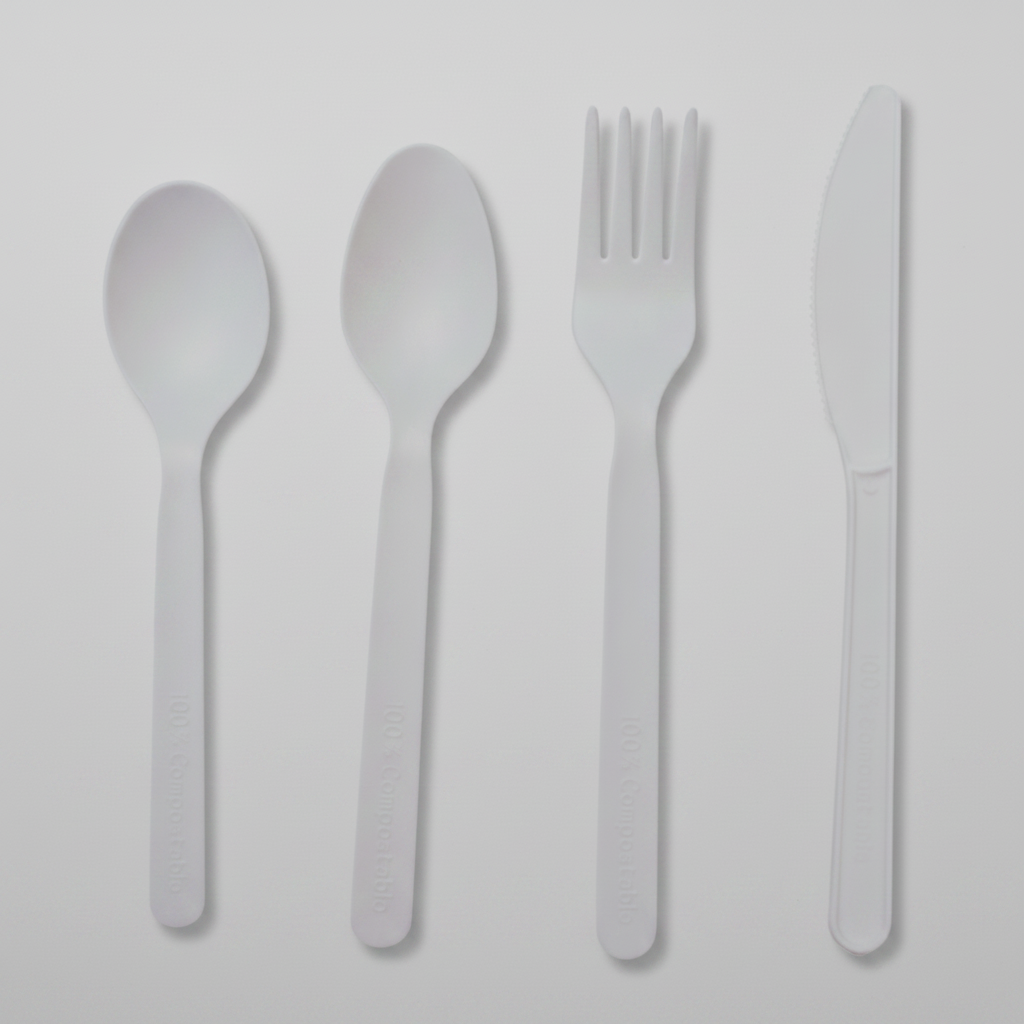 Colher sobremesa 14.5 cm biodegradável e compostável – 100 un