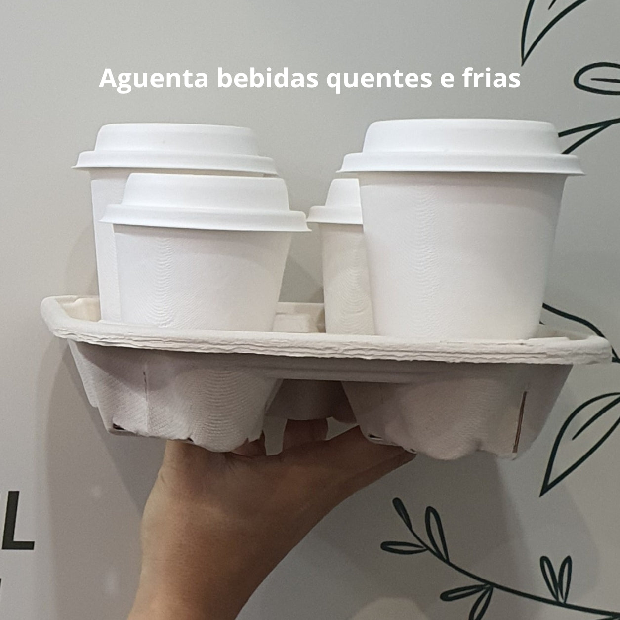 Kit Copo 210 ml + tampa biodegradável e compostável – 50 un