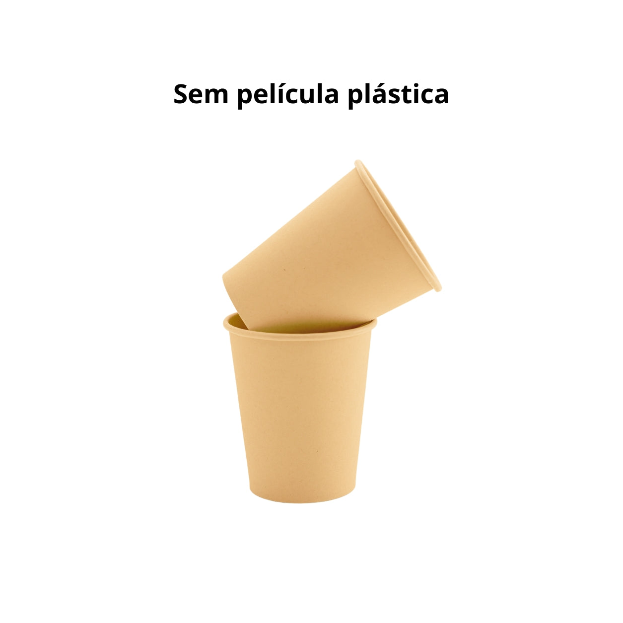 Copo de papel 100 ml biodegradável e compostável – 50 un