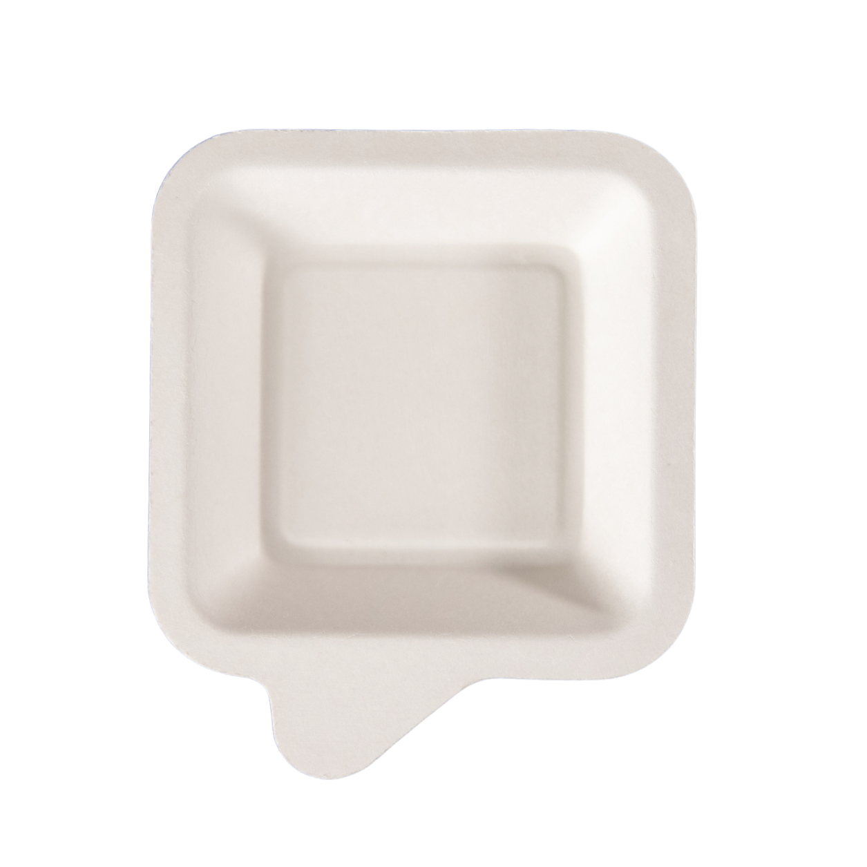 Mini prato quadrado 10,16cm biodegradável e compostável – 50 un