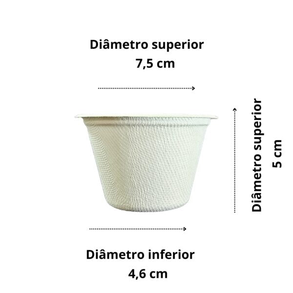 Kit Pote 100ml com tampa biodegradável e compostável – 100 un