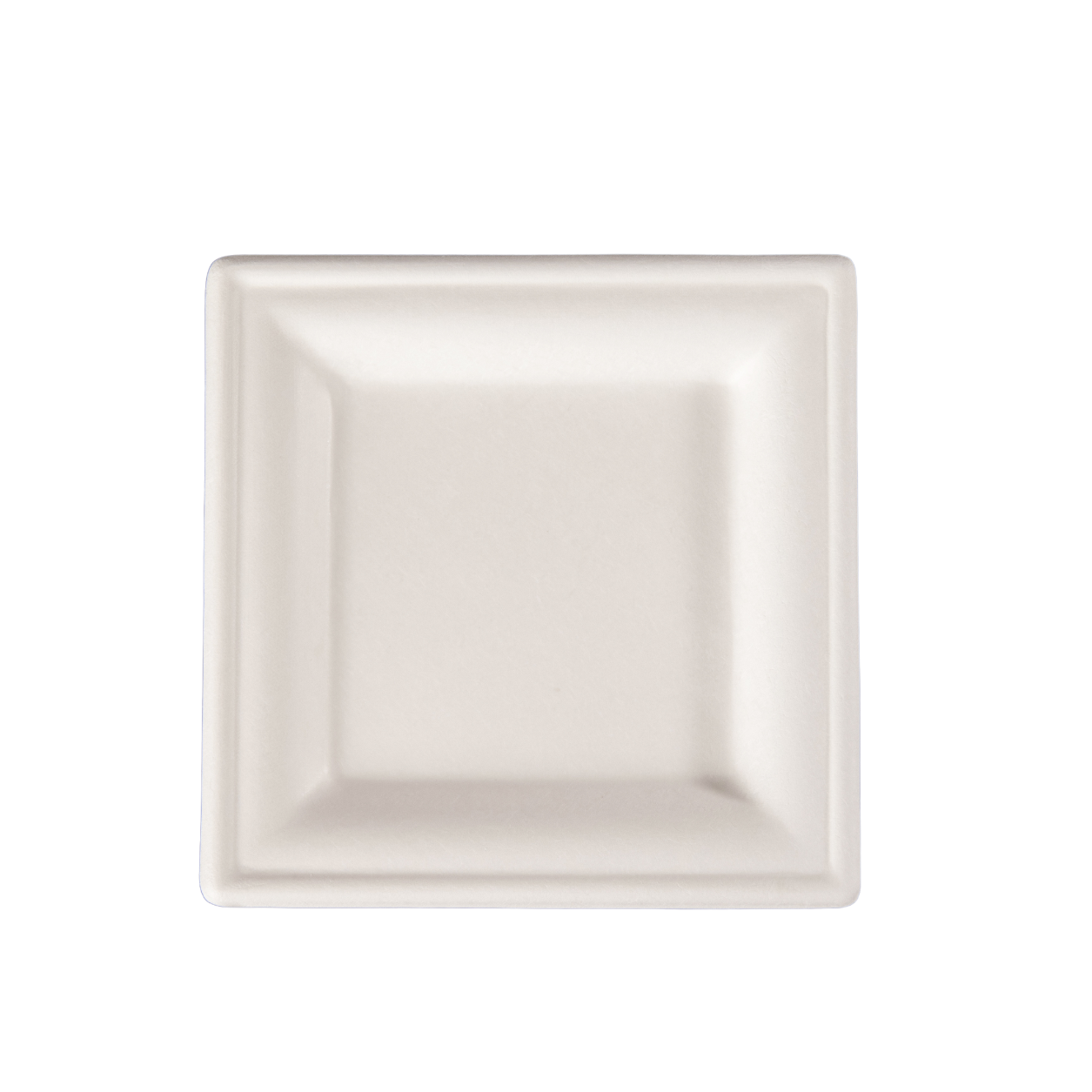 Prato sobremesa quadrado 16 x 16 cm biodegradável e compostável – 50 un