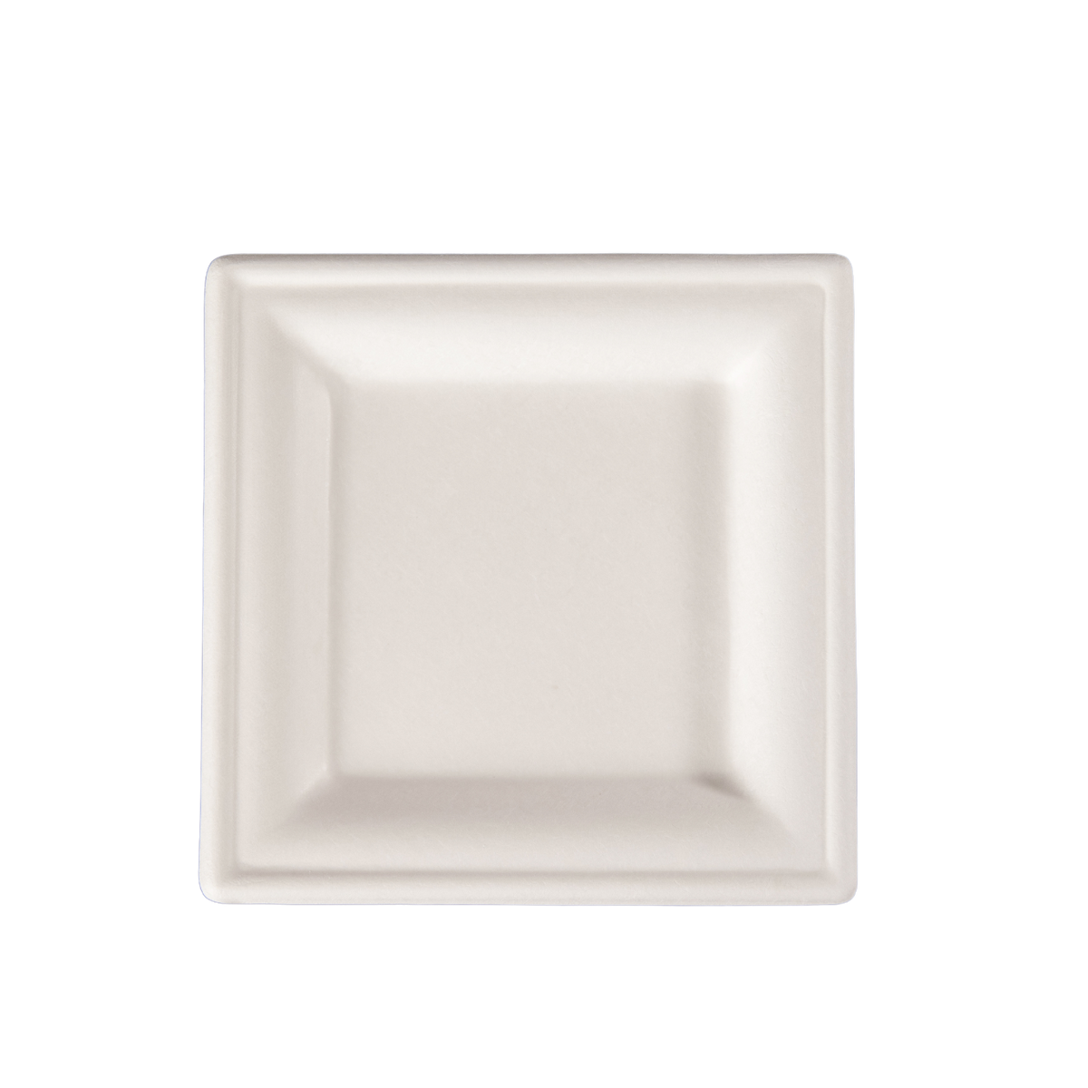 Prato sobremesa quadrado 16 x 16 cm biodegradável e compostável – 50 un