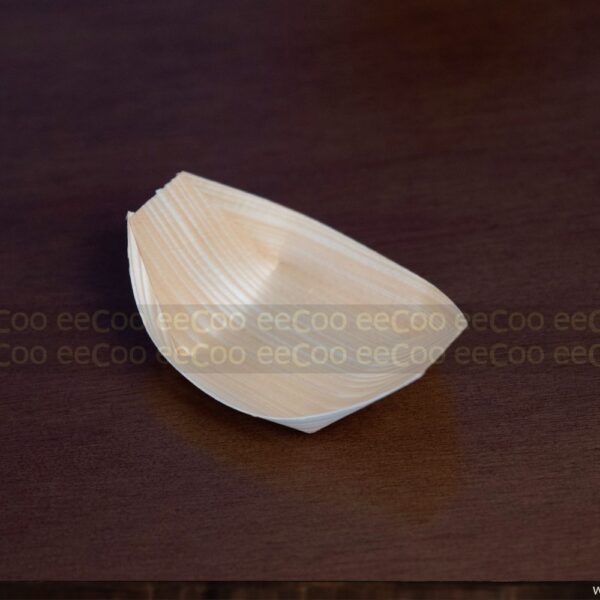 Barco 11,5x7cm biodegradável e compostável lâmina de madeira - 50 un