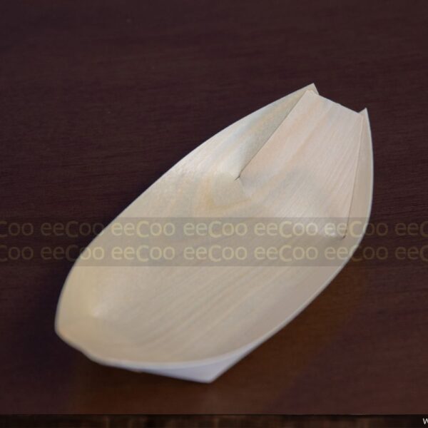 Barco 17,5x8,5cm biodegradável e compostável lâmina de madeira - 50 un