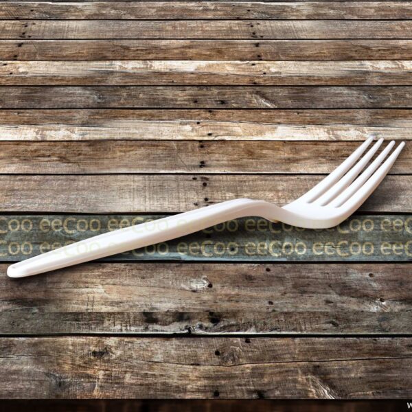 Garfo refeição 17cm biodegradável e compostável – 100 un