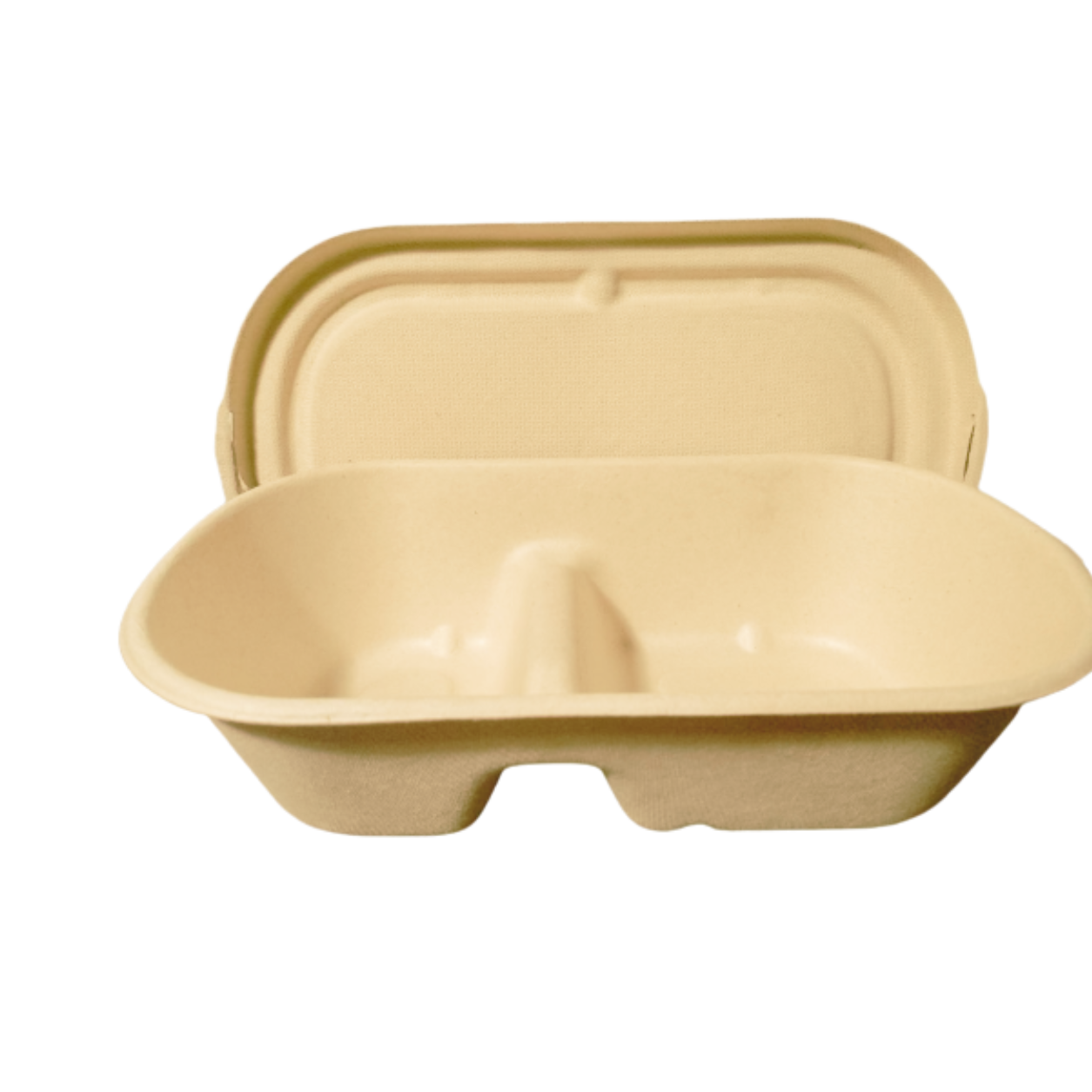 Kit Marmita 1000 ml c/ divisória e tampa biodegradável e compostável – 50 un