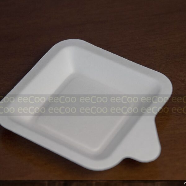 Mini prato quadrado 10,16cm biodegradável e compostável – 50 un