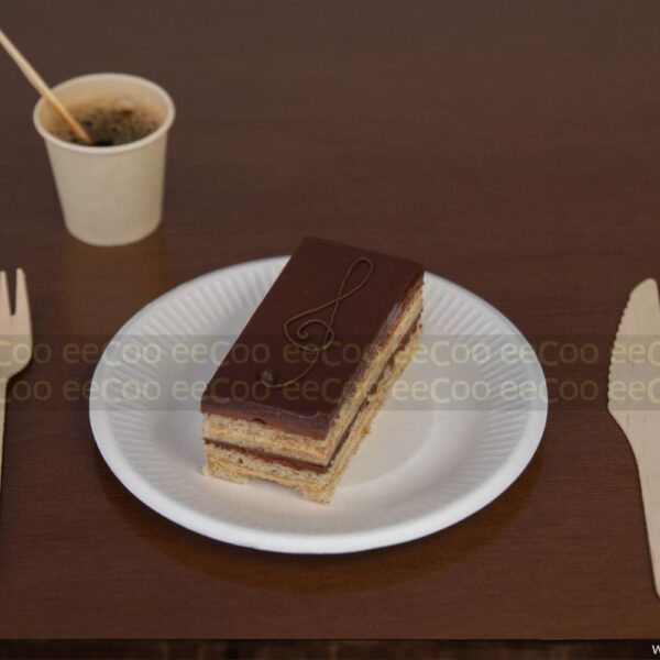 Prato sobremesa 15,24cm biodegradável e compostável – 50 un