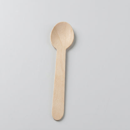 Colher de madeira 16cm biodegradável e compostável – 100 un