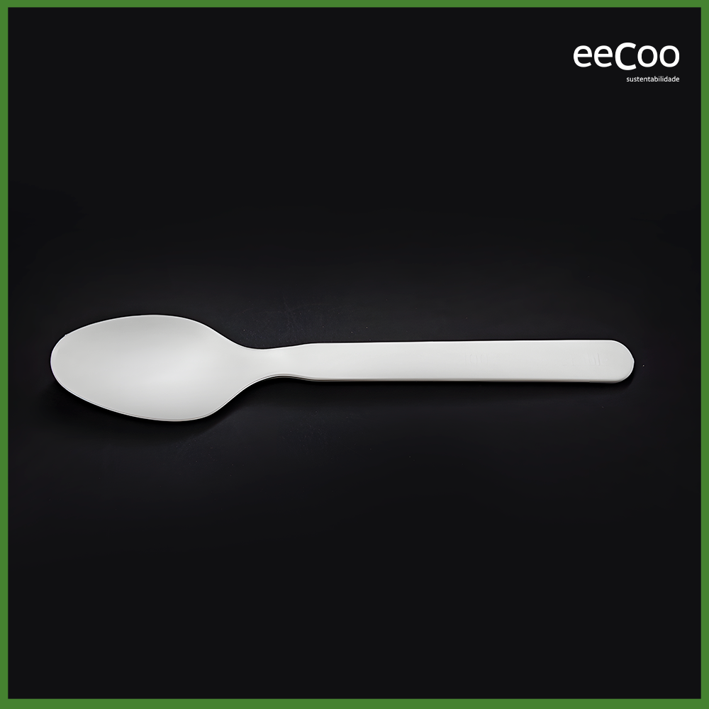 Colher de refeição 16 cm biodegradável e compostável – 100 un