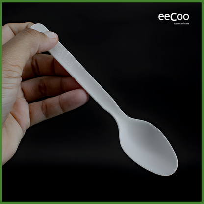 Colher de refeição 16 cm biodegradável e compostável – 100 un