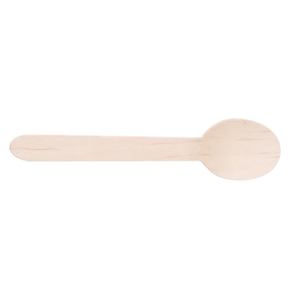 Colher de madeira 16cm biodegradável e compostável – 100 un