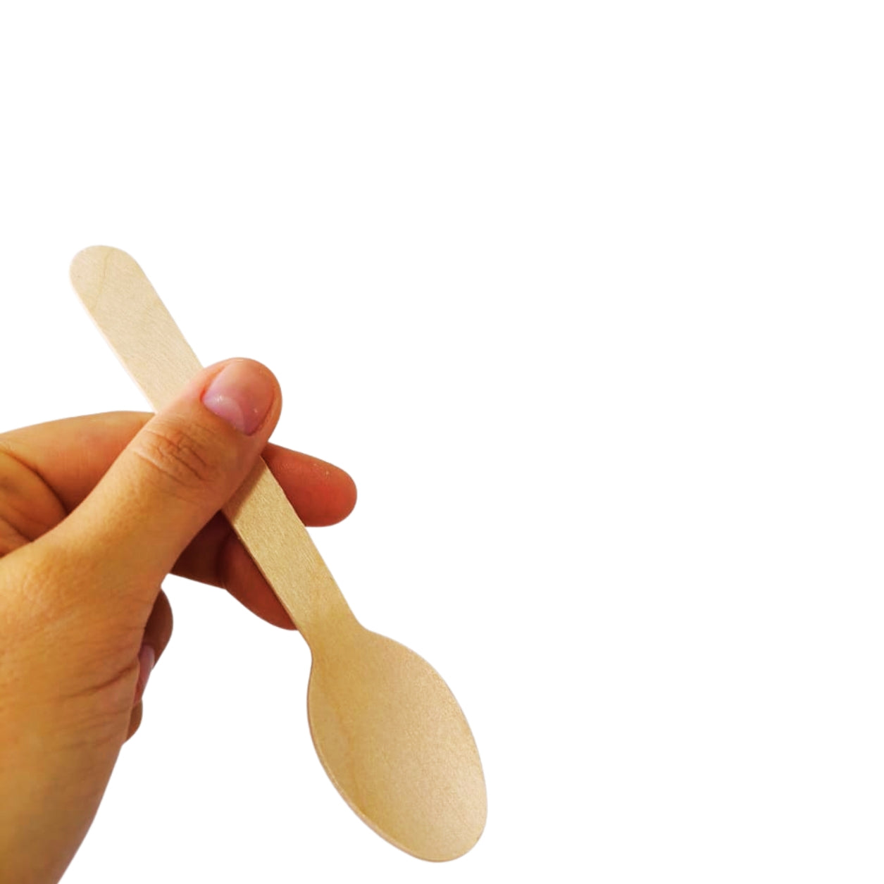 Colher de madeira 14 cm biodegradável e compostável – 100 un