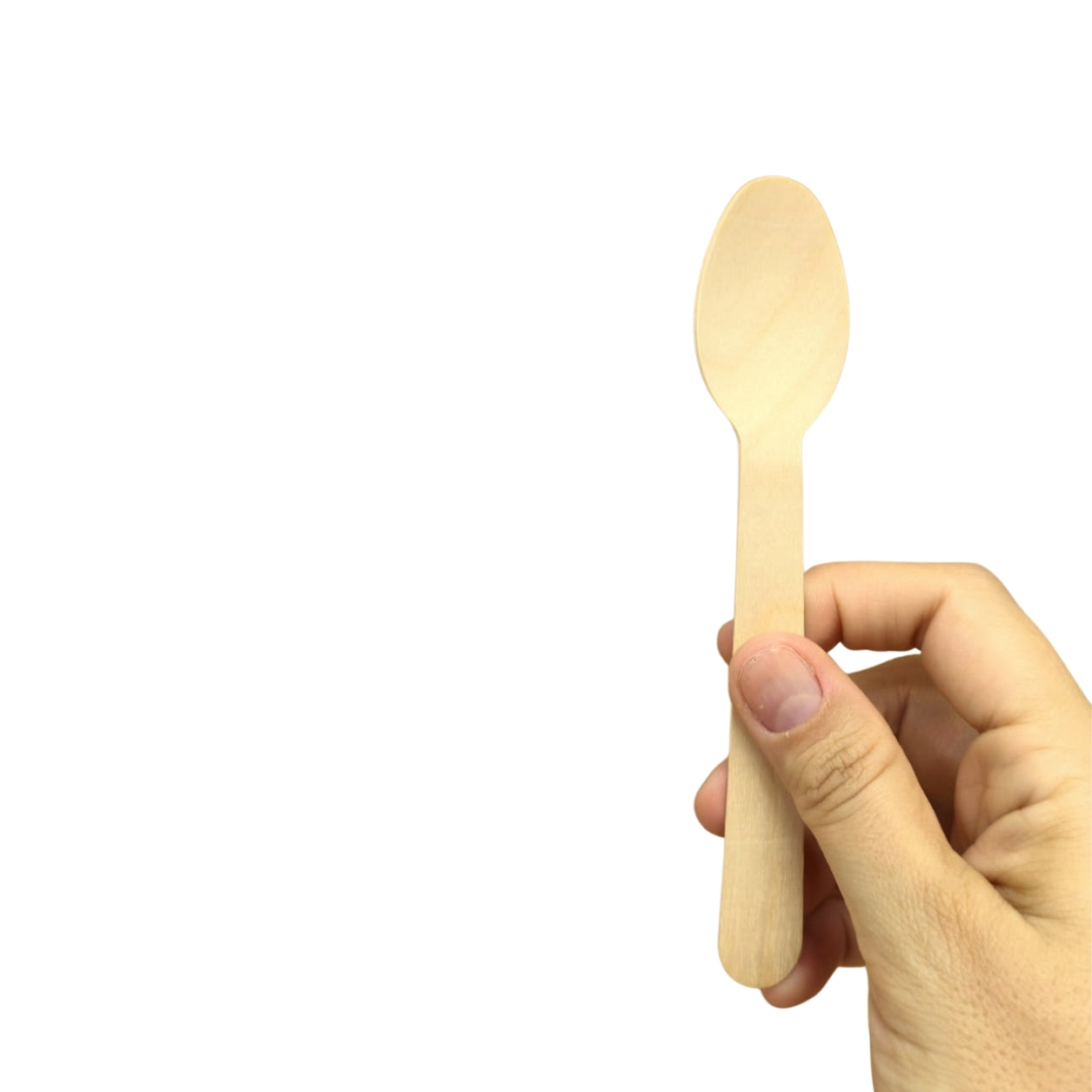 Colher de madeira 14 cm biodegradável e compostável – 100 un