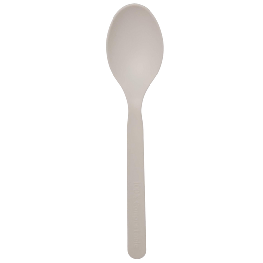 Colher sobremesa 14.5 cm biodegradável e compostável – 100 un