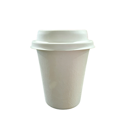 Tampa biodegradável e compostável para copo 210 ml - 50 un