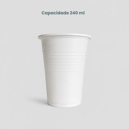 Copo ecológico 240ml de amido de milho – 50 un