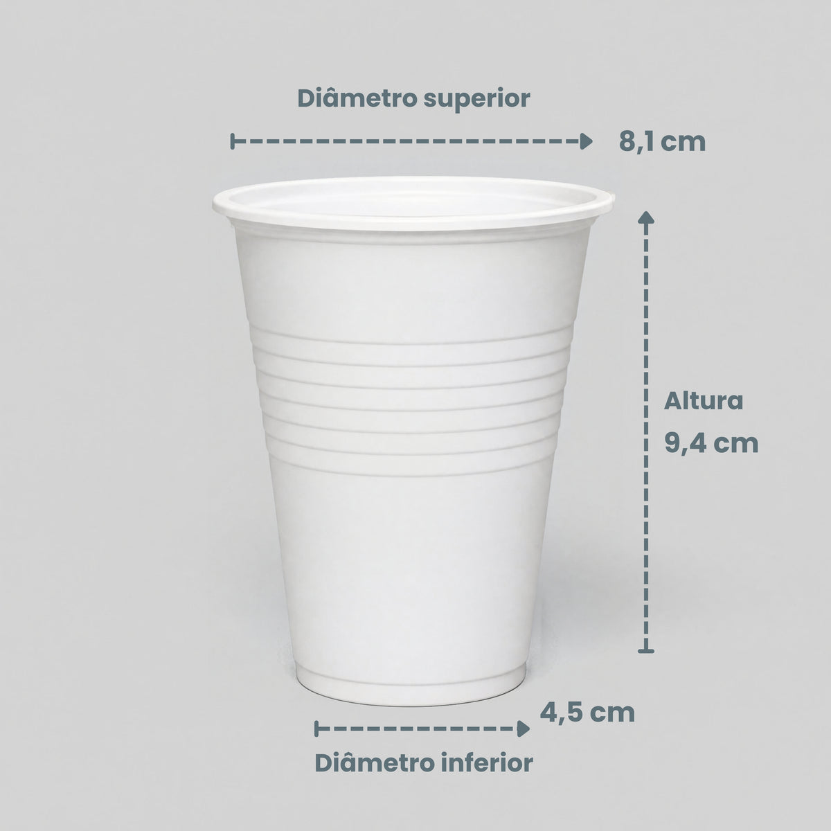 Copo ecológico 240ml de amido de milho – 50 un