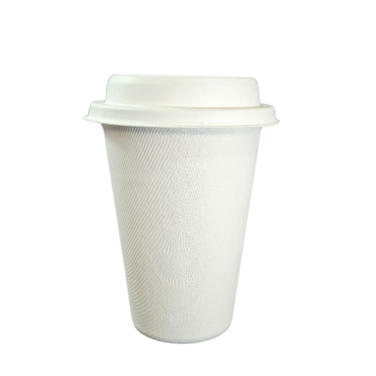 Kit Copo + tampa 330 ml biodegradável e compostável  - 50 un