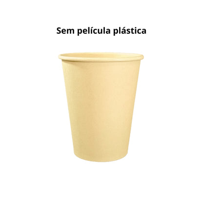 Copo de papel 240 ml biodegradável e compostável – 50 un