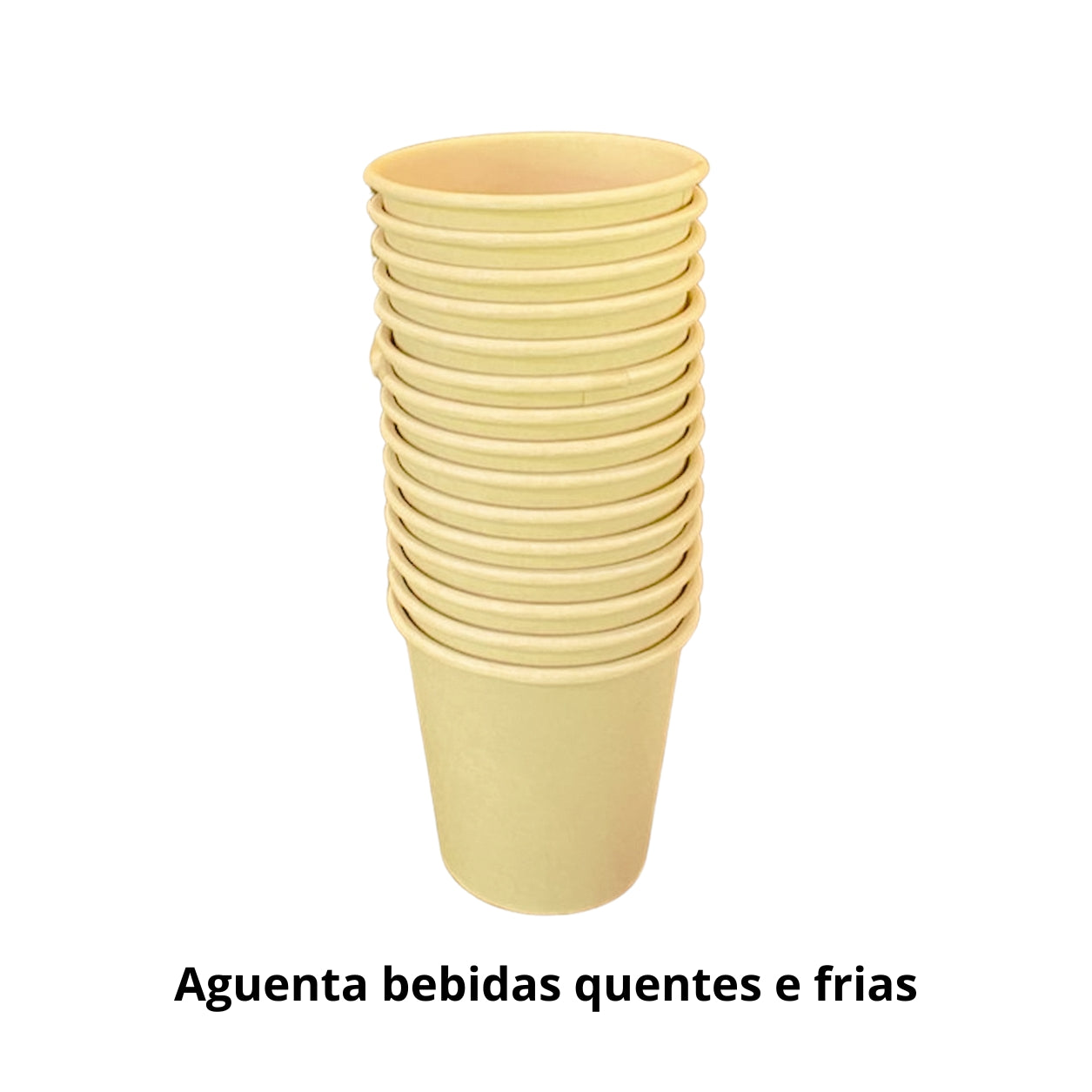 Copo de papel 100 ml biodegradável e compostável – 50 un