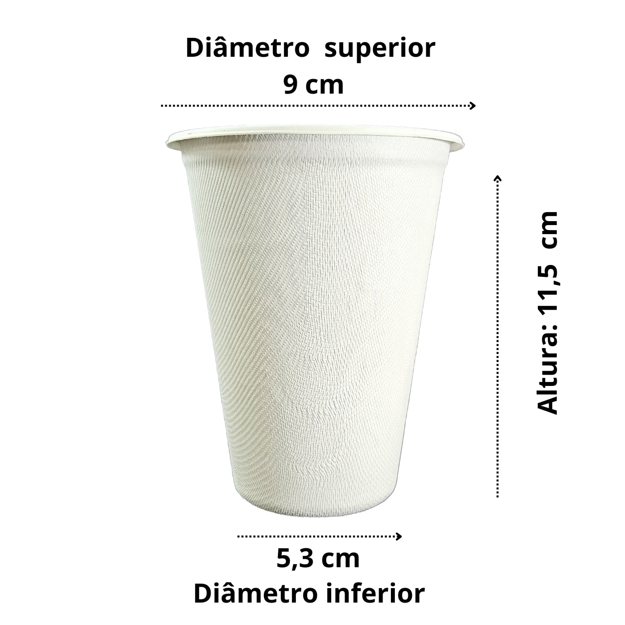 Copo 330 ml biodegradável e compostável  - 50 un