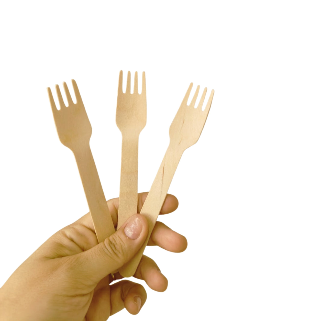Garfo de madeira 14 cm biodegradável e compostável – 100 un