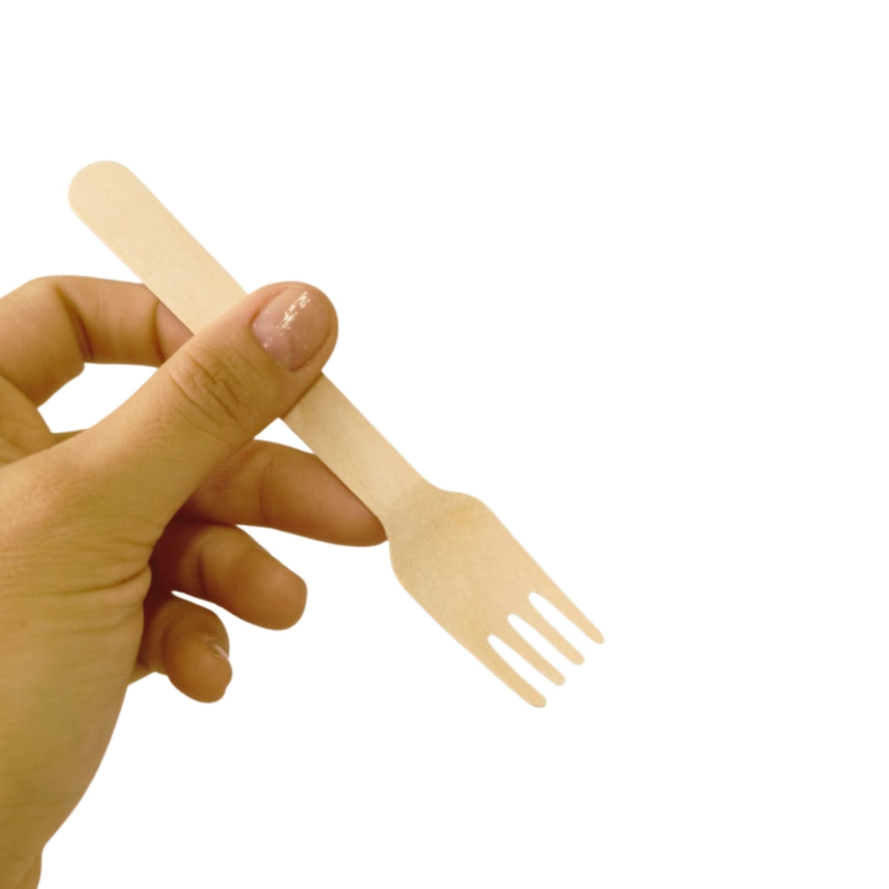 Garfo de madeira 14 cm biodegradável e compostável – 100 un
