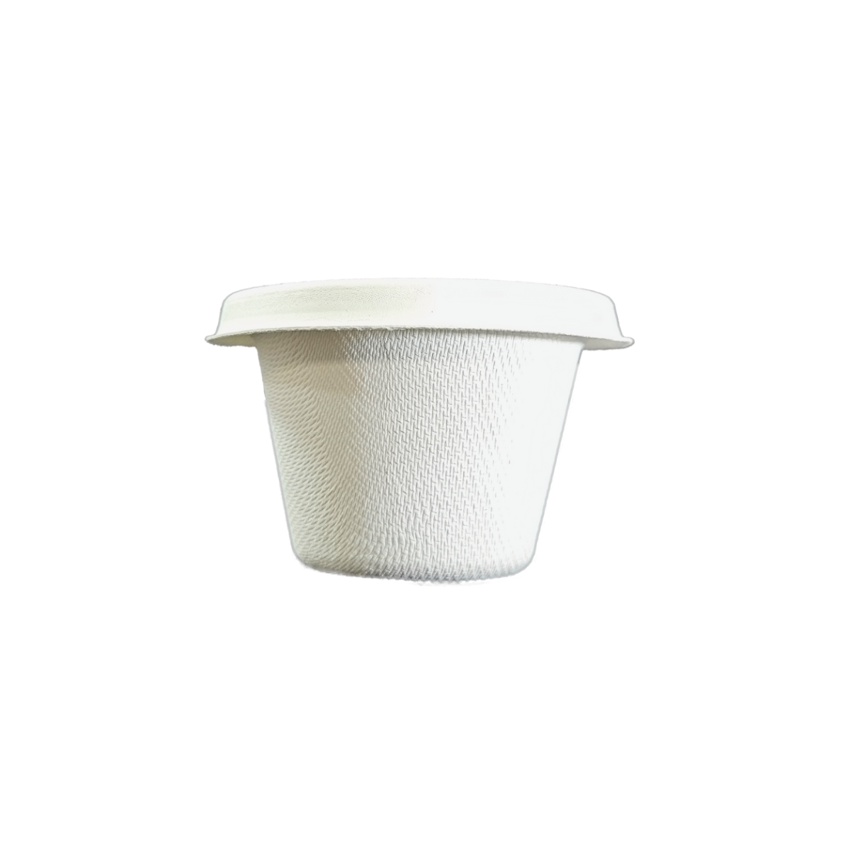 Kit Pote para molho com tampa 100ml branco biodegradável e compostável – 100 un