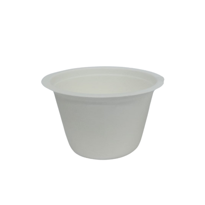 Pote sem tampa 160ml branco biodegradável e compostável – 50 un