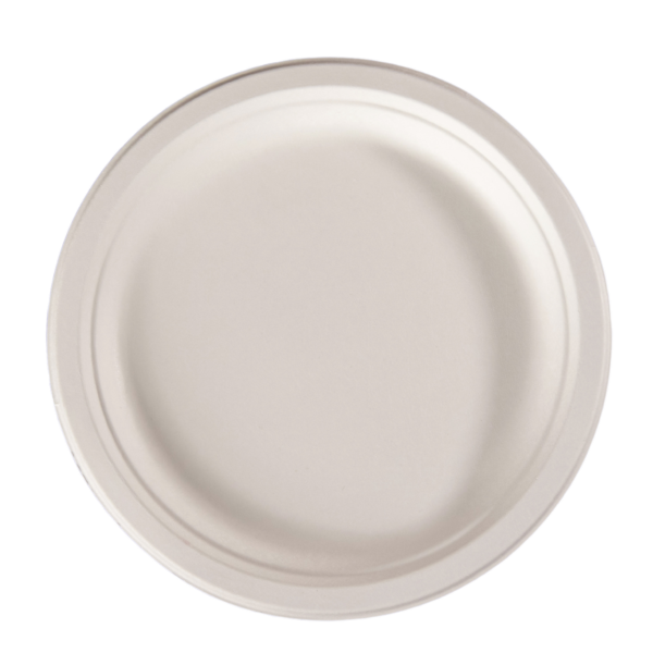 Prato refeição redondo biodegradável e compostável – 22,86cm