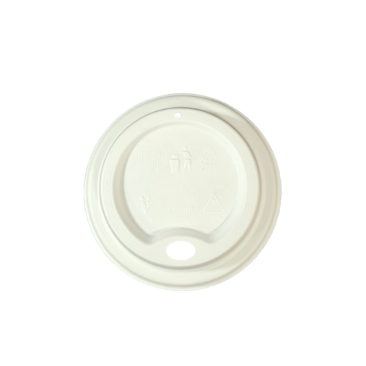 Tampa biodegradável e compostável para copo 210 ml - 50 un