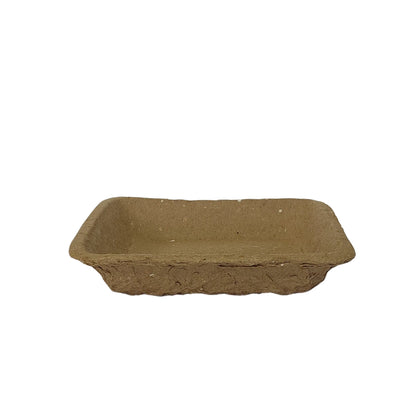 Bandeja Hortifruti biodegradável e compostável T1 13x13x2,5cm