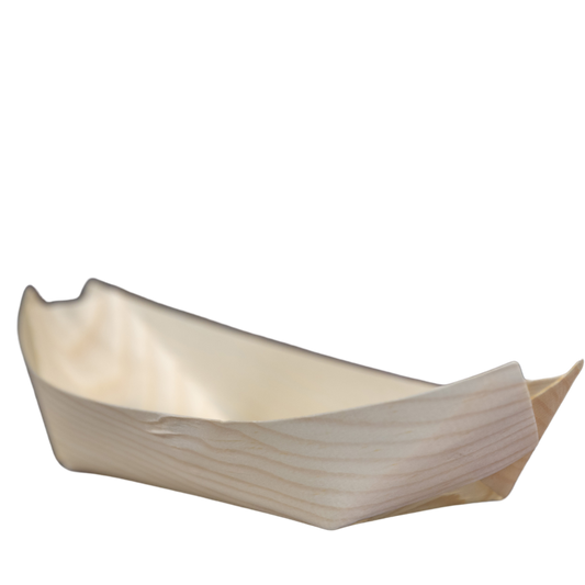Barco 19x10,5cm biodegradável e compostável lâmina de madeira - 50 un