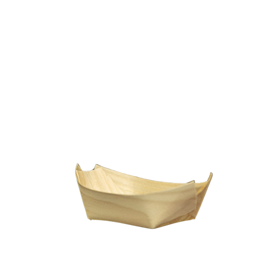 Barco 8cm x 6cm biodegradável e compostável lâmina de madeira - 50 un