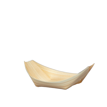Barco 11,5x7cm  biodegradável e compostável lâmina de madeira - 50 un