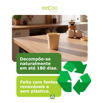 Copo de papel 100 ml biodegradável e compostável – 50 un