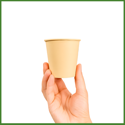Copo de papel 100 ml biodegradável e compostável – 50 un