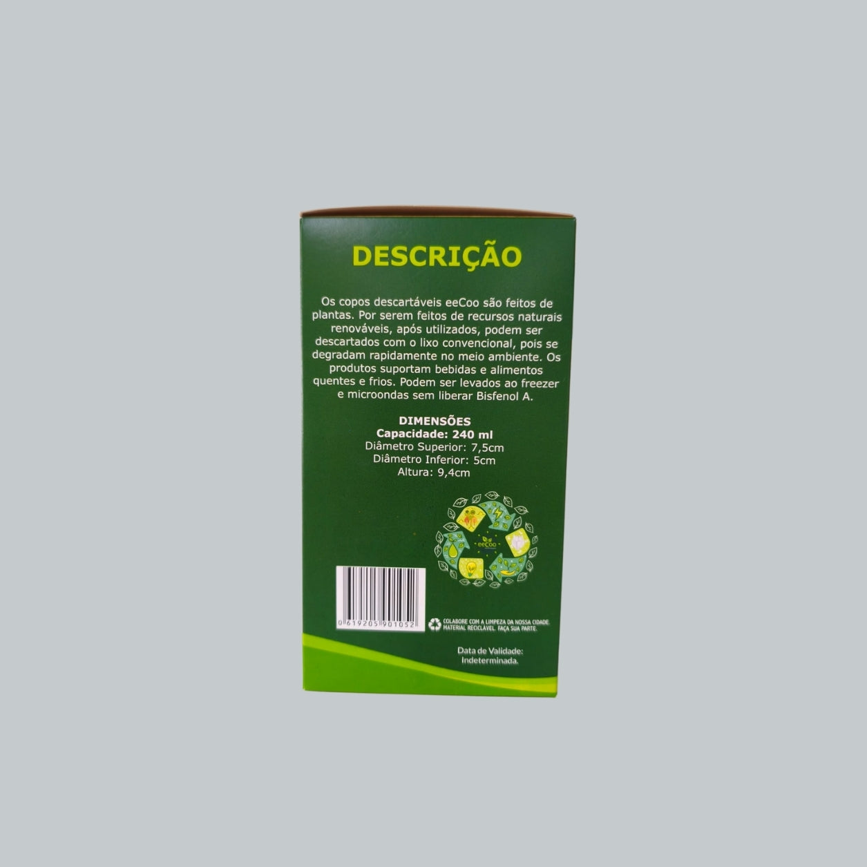 Kit Copos de Papel 240 ml para Festas – Biodegradáveis (08 unidades)