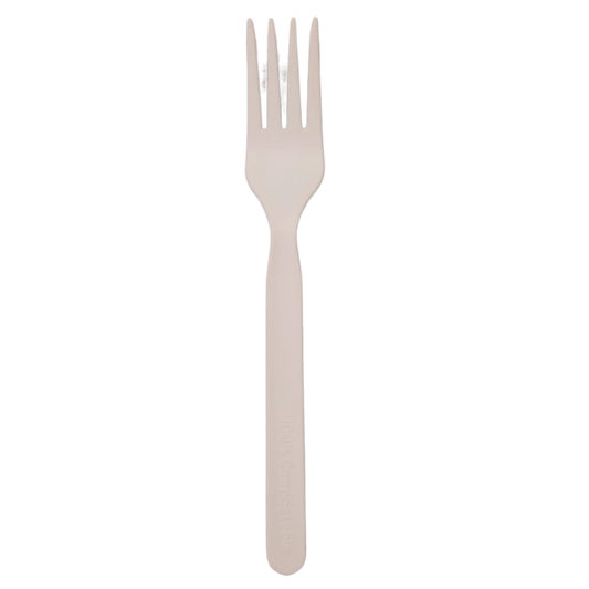 Garfo refeição  17cm biodegradável e compostável – 100 un