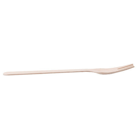Garfo de madeira 16cm biodegradável e compostável – 100 un