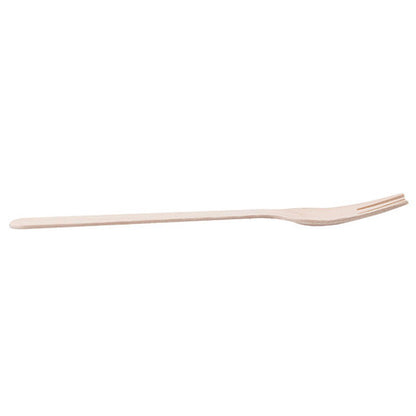 Garfo de madeira 16cm biodegradável e compostável – 100 un