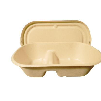 Kit Marmita c/ divisória e tampa biodegradável e compostável – 850ml