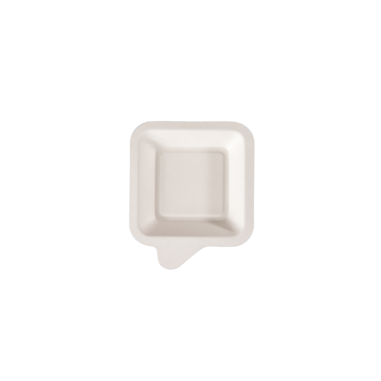 Mini prato quadrado 10,16cm biodegradável e compostável – 50 un