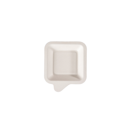 Mini prato quadrado 10,16cm biodegradável e compostável – 50 un