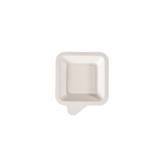 Mini prato quadrado 10,16cm biodegradável e compostável – 50 un